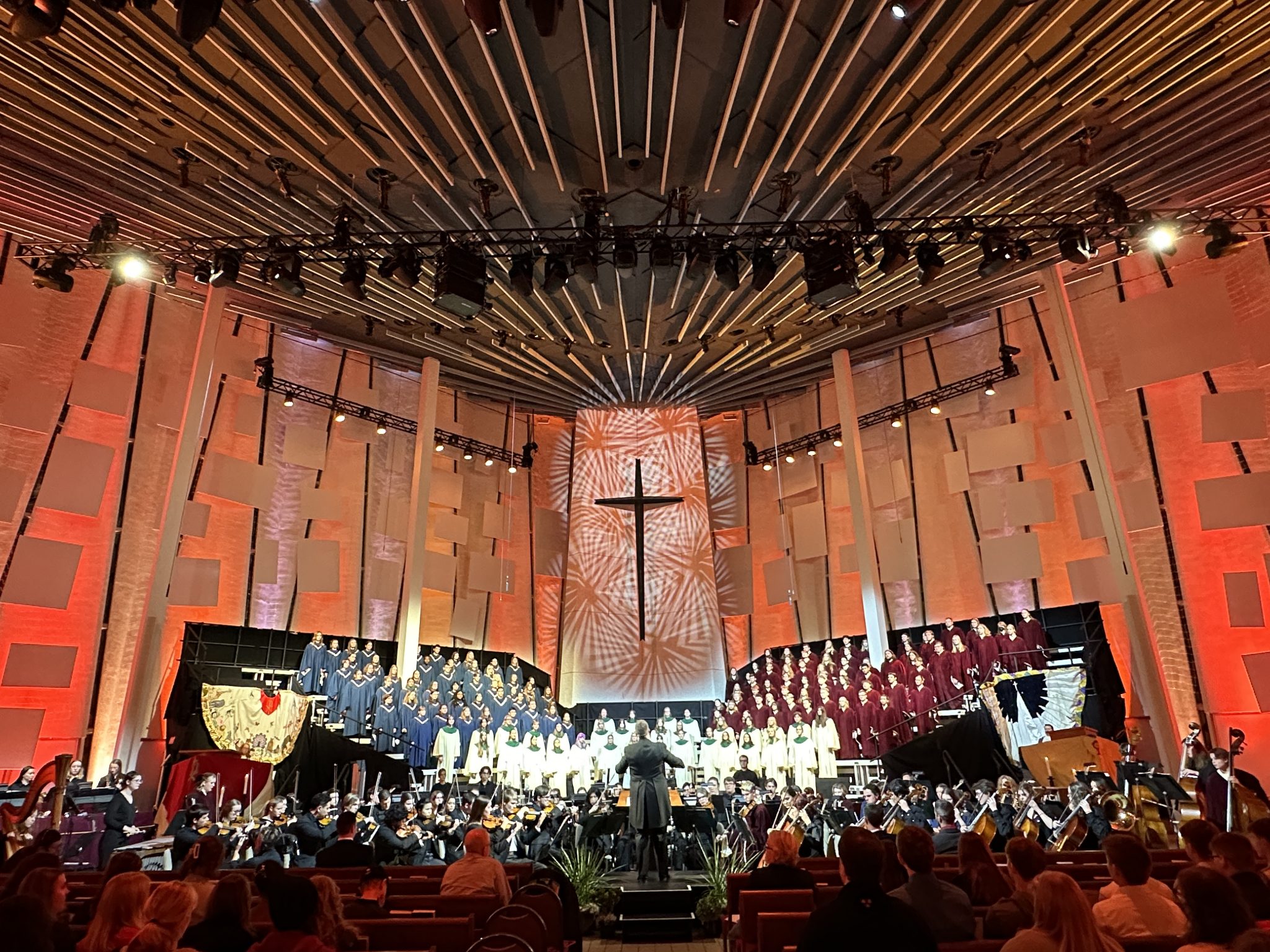 Festive choir and orchestra performance in Christ Chapel