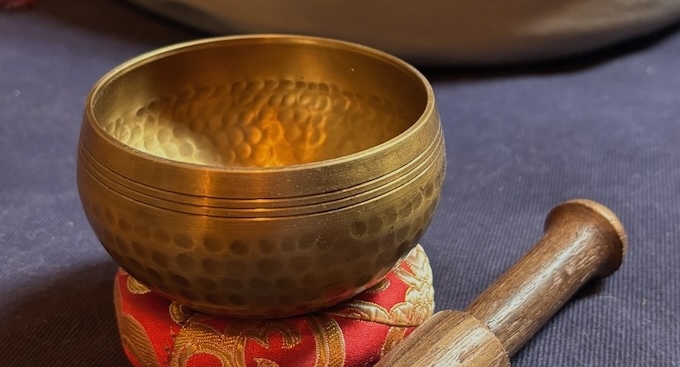 A bowl used for meditation practice. 