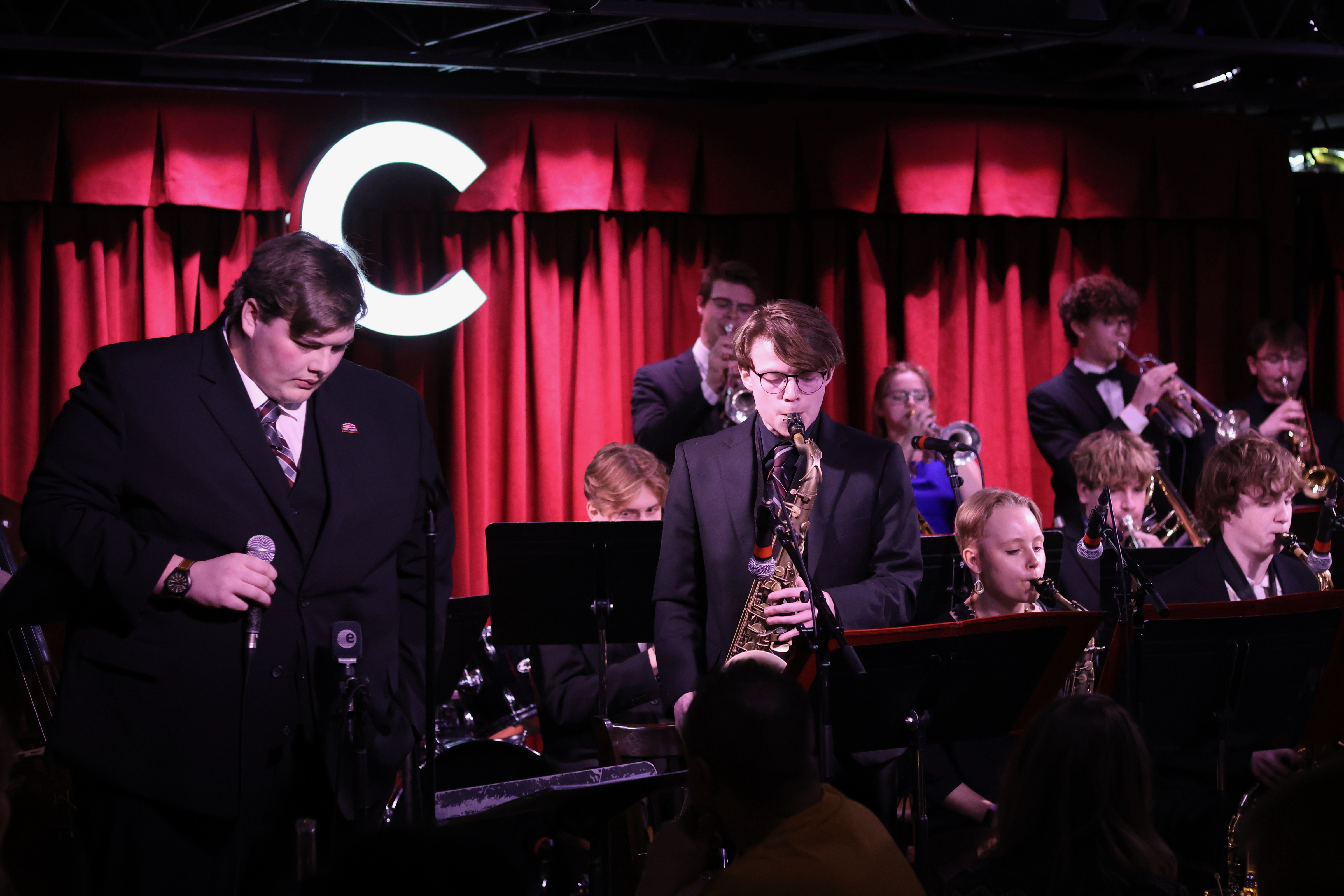 The Gustavus Jazz Ensemble performing at Crooners Supper Club
