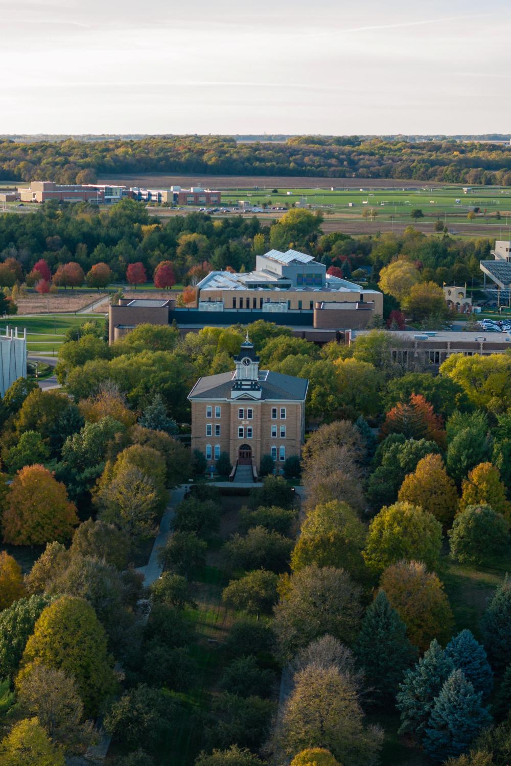 Drone of Chapel and Old Main