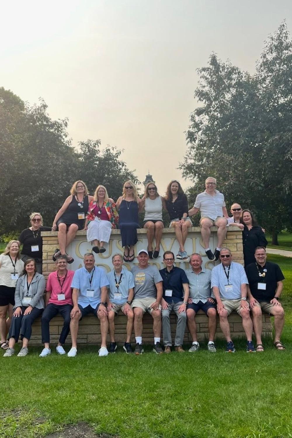 Reunion class at Gustavus sign