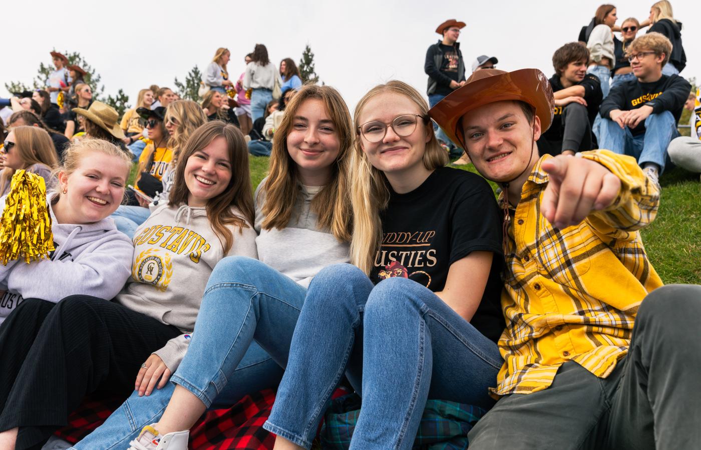 Students at Homecoming Football Game