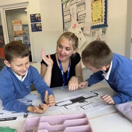 nina nordstrom student teaching to two students