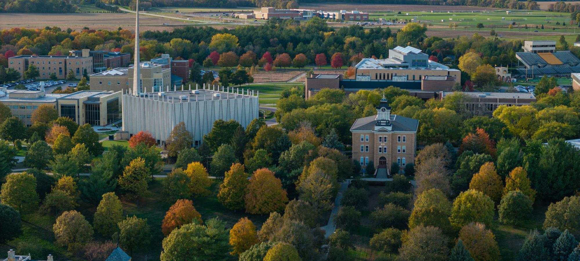 Drone of Chapel and Old Main