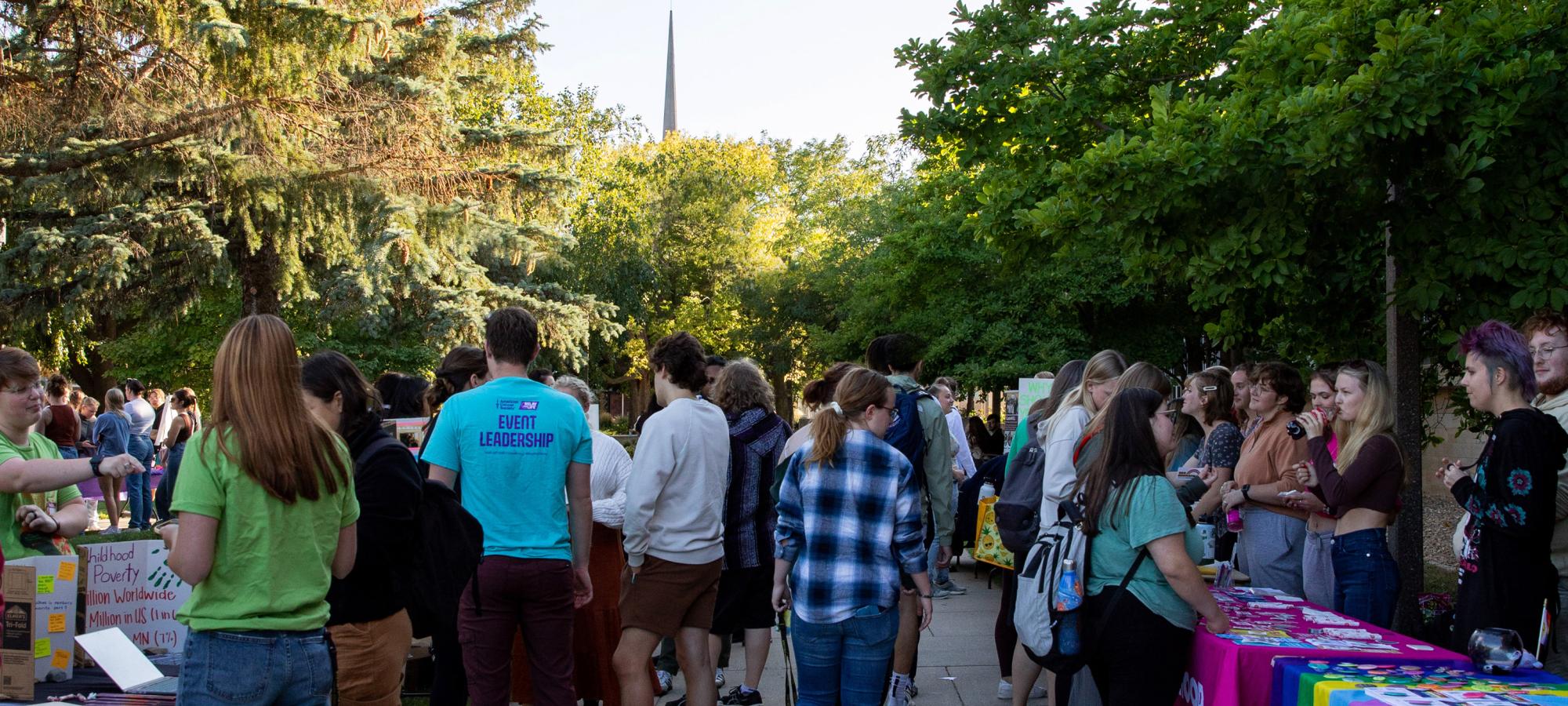 Group of students at student fair