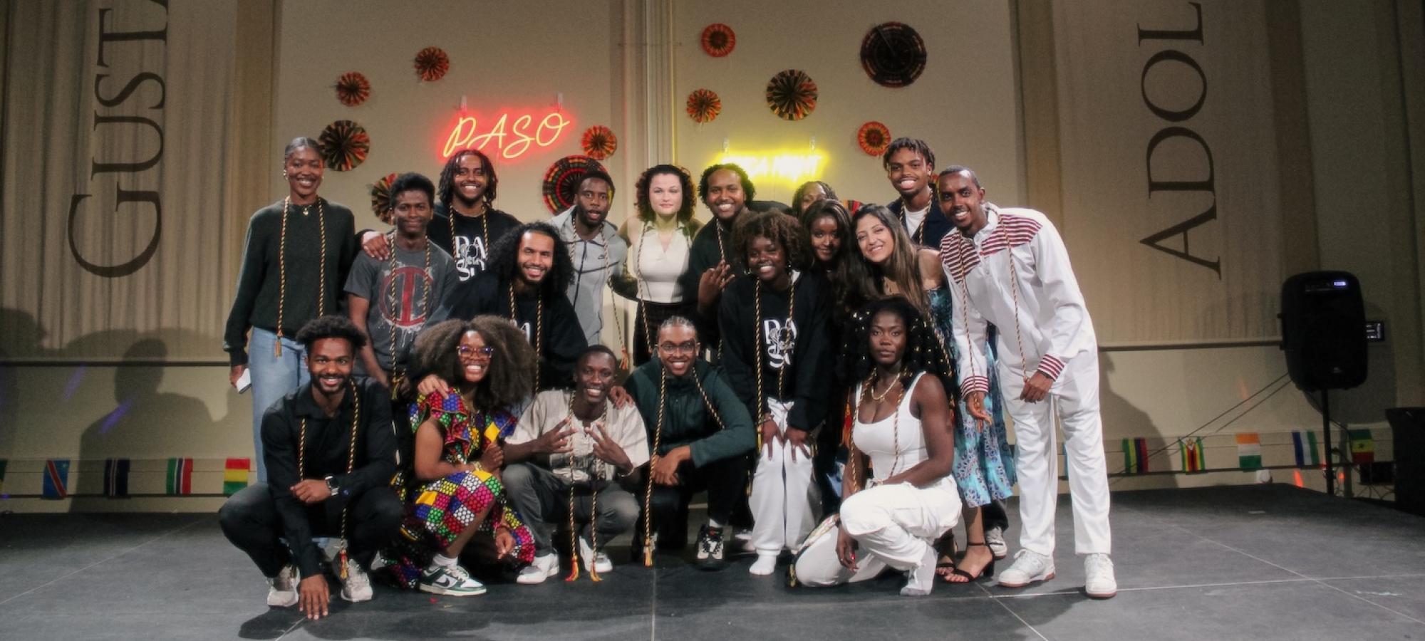 A group of pan-African students at Gustavus Adolphus College 