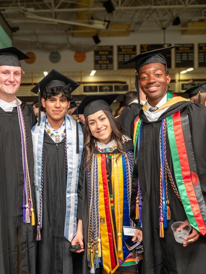 Students at graduation