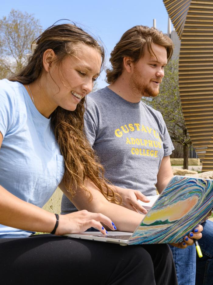 Students at Sesquicentennial Plaza