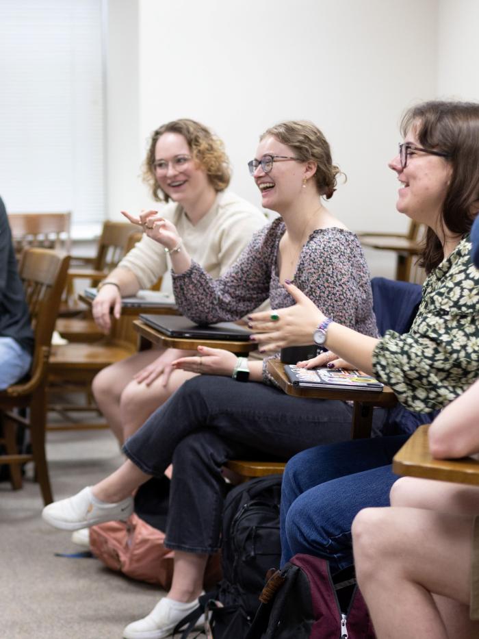 Classics class laughing