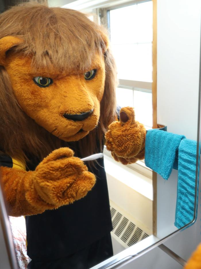 Gus taking temperature