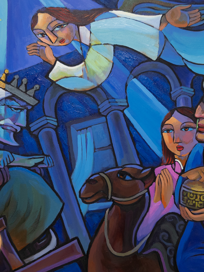 Christmas in Christ Chapel Painting for Program