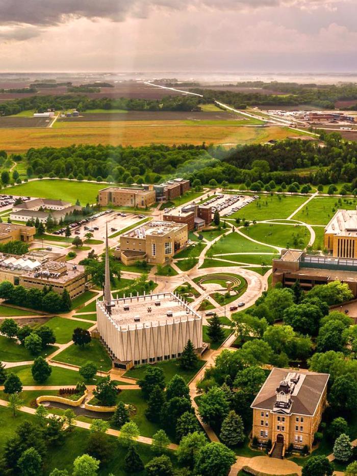 aerial view of campus