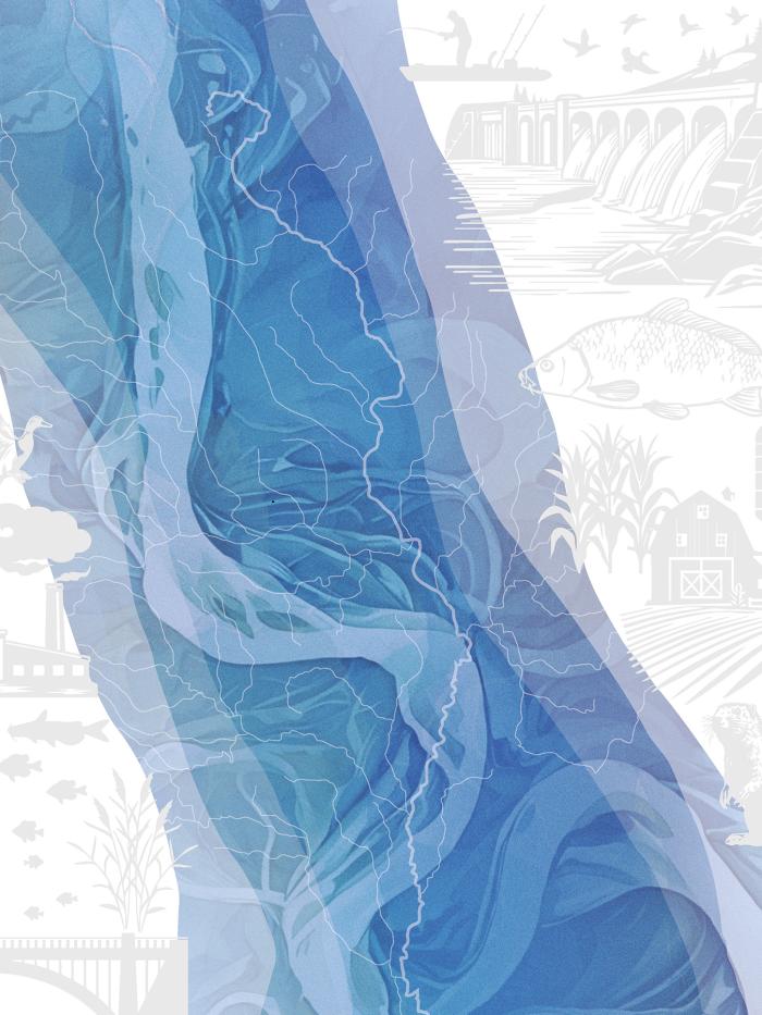 Mississippi River Map Graphic