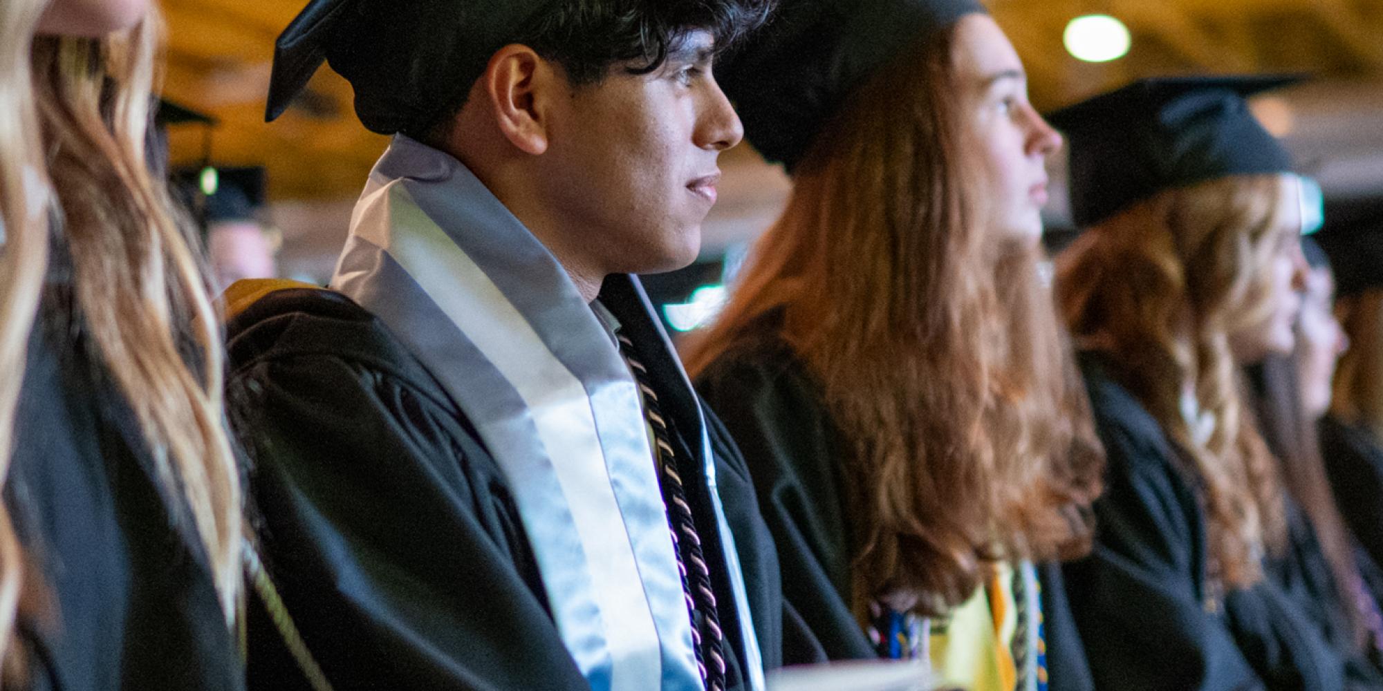 Students at graduation